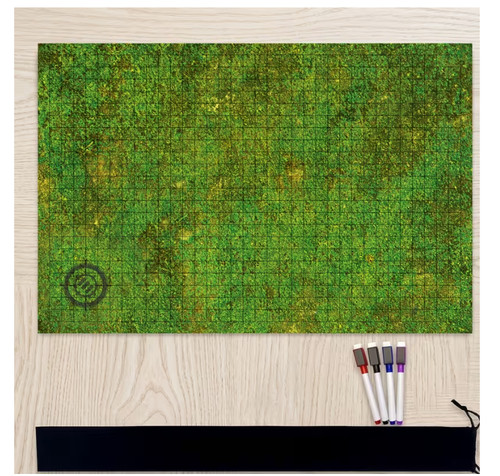 Battle grid mat grass land - d&d,