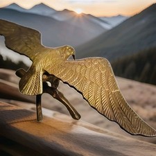 Brass American Eagle on Branch