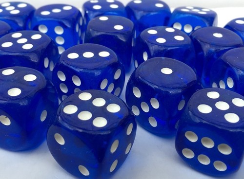 Blue standard six sided - six,
