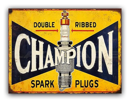 Vintage style champion spark - vintage,