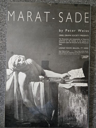 Marat sade oxford university - marat,