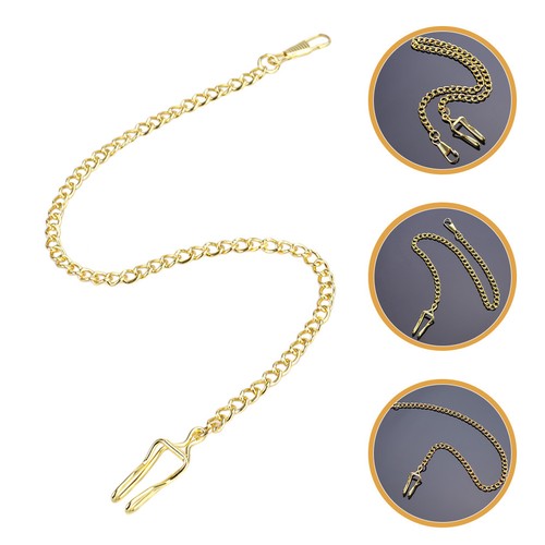 2pcs golden alloy pocket watch - golden,