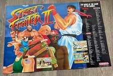 Vintage Retro Street Fighter II 2 Poster Nintendo SNES Poster Rare 1992