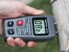 Wood Moisture Meter Hygrometer LCD Timber Damp Detector Logs Moisture Meter AAA