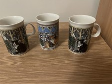 Dunoon Christmas Mugs Cats X 3