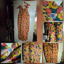 Lucy And Yak Florian Print Easton Dungarees - 100% Organic Cotton - Size UK 16R