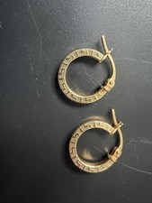 14ct Gold Textured Hoop
