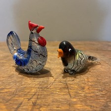 Hand Blown Glass Birds Murano Small