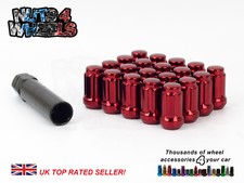 20 x Red Spline Wheel Nuts M12x1.5 Fits Honda Civic EG EK EP3 EK9 FN2 TYPE R