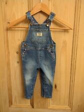 Oshkosh B'gosh Dungarees- Denim- Floral Accent- 12 Month- Great Wear