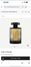 100% Genuine L'Artisan Parfumeur Ode à l'Oudh Eau de Parfum 100Ml