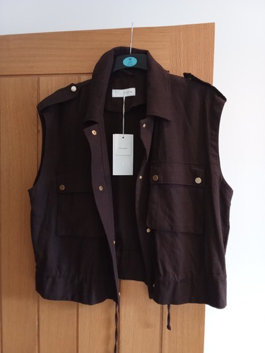 Zara ladies brown linen - zara,