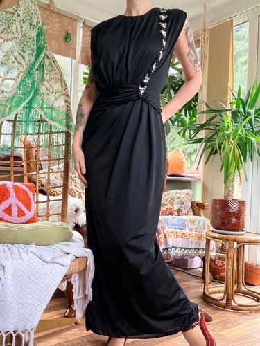 Vintage 90s maxi dress black