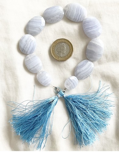 Blue lace agate graduated - lace,