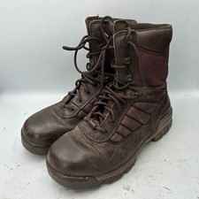 British Army Brown Leather Bates Combat Boots - Size: 9M #290