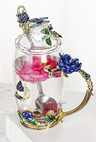 Set blue rose and butterfly - set.blue,