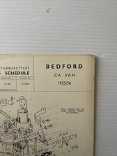 ZENITH CARBURETTOR SERVICE BULLETIN BEDFORD CA VAN 1955/6 30VIG