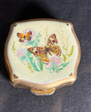 Vtg Stratton Enamel Floral