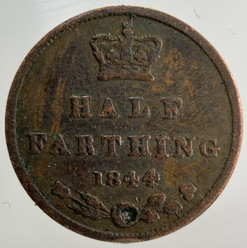 1844 victoria half farthing - half,