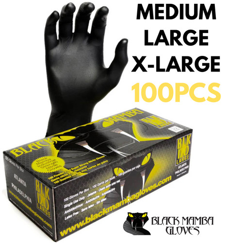 Black mamba gloves workshop - black,