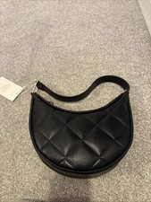 Black Shoulder Bag With Long