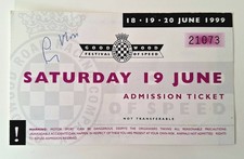 Stirling Moss Autographed Signed Goodwood Festival Of Speed Ticket 19 June 1999