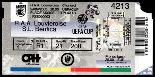 Ticket 2003 louviere - la, sl