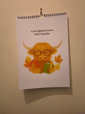 Cute Highland Cow Calendar