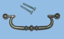 Drawer Pull Drop Handle 4" , Antique Bronze Finish, Old Stock Clearance.