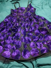 Beautiful Girls Dress Age 9 Petticoat Under and Sequins Party