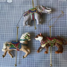 3 Vintage Avon Carousel