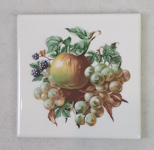 Ceramic tile art deco fruits - ceramic,