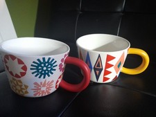 Two Christmas Habitat Mugs