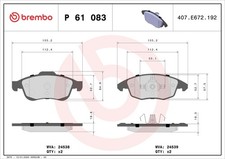 P 61 083 BRAKE PAD SET, DISC