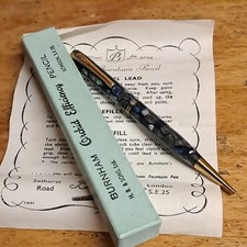Vintage Burnham Orchid Efficiency  Pencil In Original Box Superb Condition