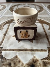 Vintage Sooty TV Egg Cup, Keele St. Pottery, Sooty Concessions LTD 1950s/60s