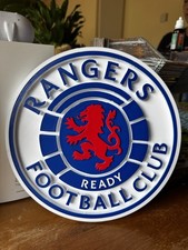 Large 3D Printed Glasgow Rangers Football Club Badge Sign