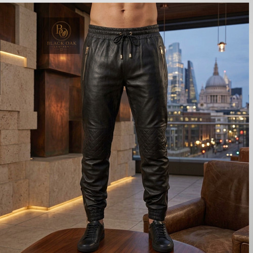 Men black genuine - genuine, lambskin