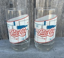 Vintage Pepsi-Cola Clear Glass