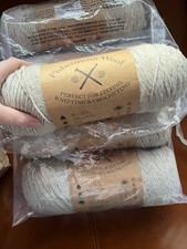 1 Ball of Lion Brand Fisherman's 100% Pure Wool Oatmeal #123 Lot 06 8 oz Yarn