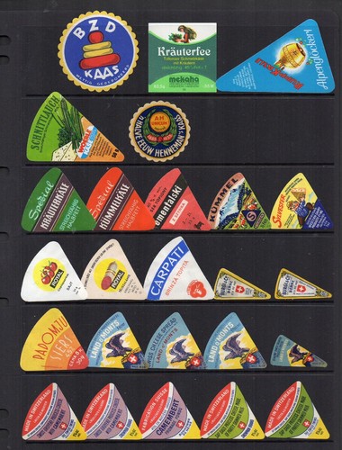 Cheese labels all - , different