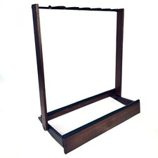 Dannan Dark Walnut Foldable Multi Guitar Stand Rack for 6 guitars