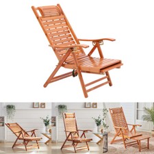 Folding Bamboo Recliner Garden