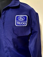 Fine Ford Trucks Badged Zipped Navy Boiler Suit Polycotton Overalls XL 46-48"
