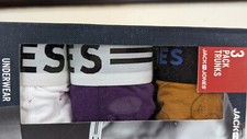 Mens Jack And Jones Boxer Underwear 3 Pack Trunks Cotton Stretch Small Size New