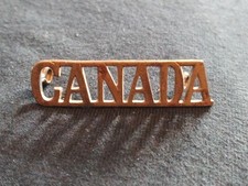 WW2 Canadian Expeditionary Force CEF Canada Shoulder Title Small 39mm x 10mm