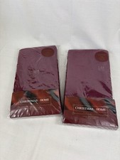 Pure Opulance Christmas At Home Luxury Woven Napkins X 8, Wine, Holly, BNIP