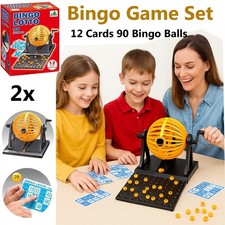 2X BINGO LOTTO GAME 90 BALLS 12 CARDS FUN TOY TRADITIONAL FAMILY CHILDRENS BOARD