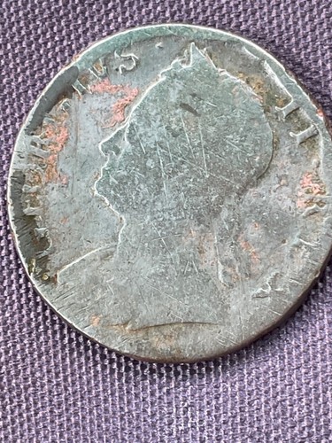 Half penny date worn - half,