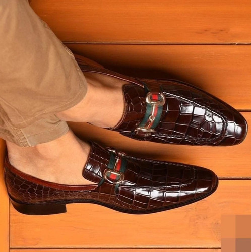 Handmade brown alligator - handmade,